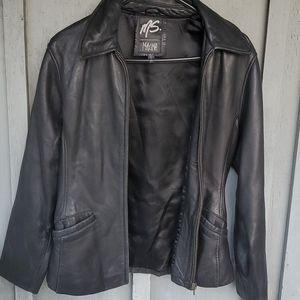 MAXIMA LEATHER JACKET SMALL SOFT/SUPPLE BLK